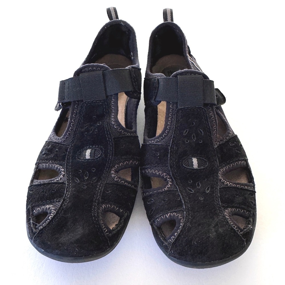Drexlite Closed Toe Fisherman Black Sandals Granola Girl Size 8